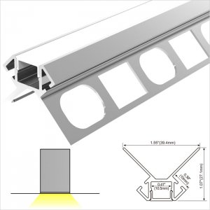 A089 Series 40*27mm LED Strip Channel - V sharp Plaster corner LED profile recessed drywall mounted led aluminium extrusion profile for LED strip use