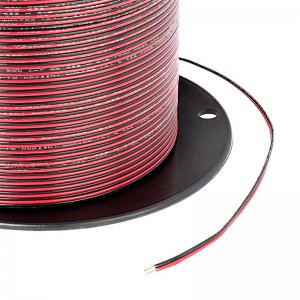 PVC Insulated 24 Gauge Wire - Two Conductor Power Wire - 24 AWG - Per Foot