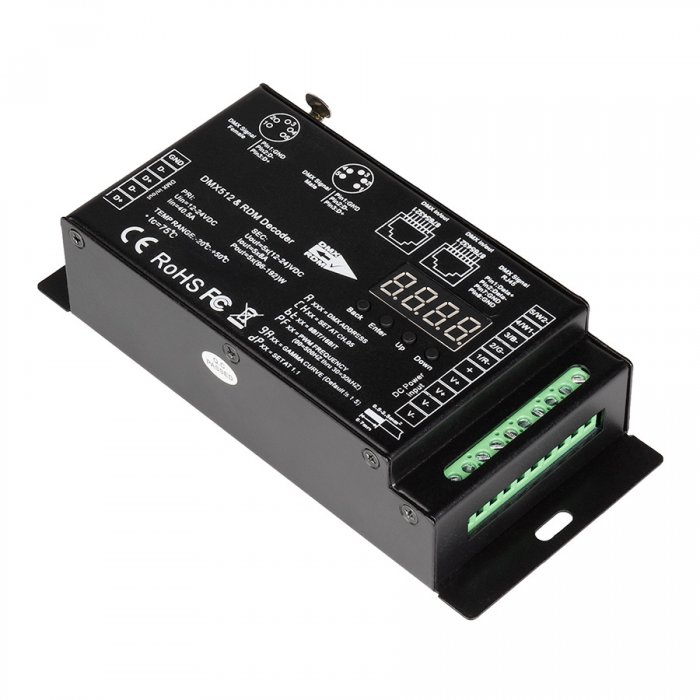 LED DMX 512 Decoder/RDM Controller - 8 Amp - 5 Channel - Digital ...